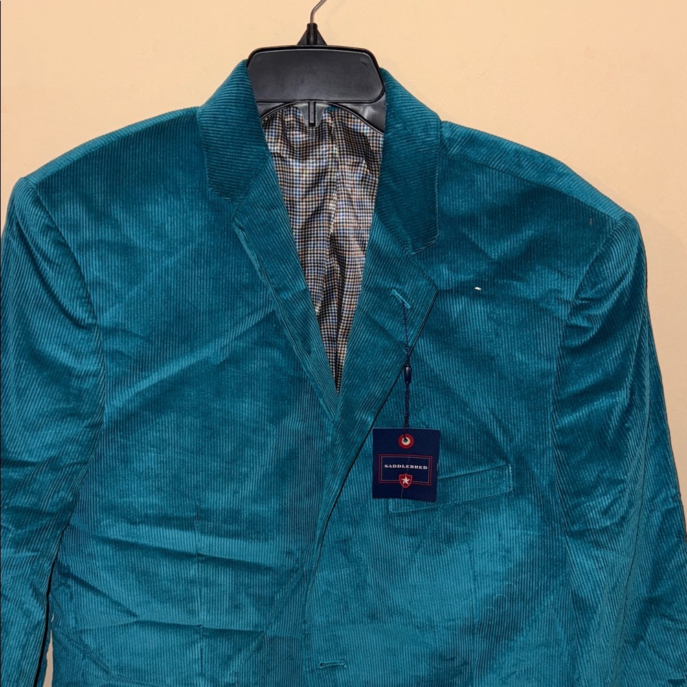 Saddlebred Turquoise Corduroy Blazer